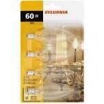 Sylvania 13649 Decorative Clear Candelabra Bulbs, 60W  2pk