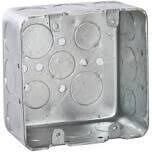 Raco 683 Square Utility Box, 4&quot;X2-1/8&quot; Deep, 17-Knockout