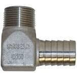 Merrill Mfg Stainless Steel Hydrant Ell, 3/4&quot; Barb X3/4&quot;MP