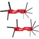 Milwaukee Folding Metric 2Pc SAE/Metric 17-Hex Key Set, 1.5mm to 8mm &amp; 5/64&quot; to 1/4&quot;
