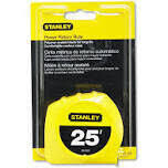 Stanley 30-455 Yellow ABS Case Tape Measure, 25Ft