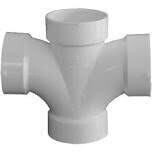 CANPLAS 192187 PVC DWV Cross, 1-1/2&quot;