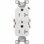 Eaton TR370W White Tamper Resistant Duplex Receptacle, 20A, 125V