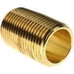 Anderson Metals 736112-06 Brass Pipe Close Nipple, 3/8&quot;