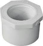 LASCO 438250BC PVC Reducer Bushing, 2&quot;X1-1/4&quot;, Spigot X FNPT