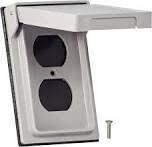 Eaton S2962 Gray Exterior Duplex Receptacle Cover