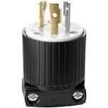 Black Locking Plug, 20A/250V