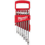 Milwaukee 7Pc SAE Ratcheting Wrench Set