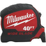 Milwaukee Wide Blade Tape Measure, 40Ft