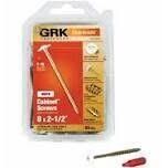 GRK 12066 White Cabinet Screws, 8X2-1/2&quot; 80Pk