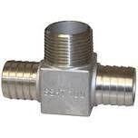 Merrill Mfg Stainless Steel Hydrant Tee, 1”Barb X1”MP