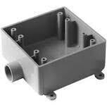 Carlon E9802E Gray PVC Exterior Box, 2G 3/4&quot;FS