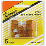 Bussman BP/ATC-40-RP Blade Fuses, ATC-40 5Pk