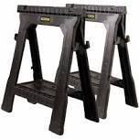 Stanley 060864R Portable Folding Sawhorse, 1000Lb Capacity,  2Pk