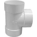 CANPLAS 414108BC PVC S&amp;D Bullnose Tee, 6&quot;X6&quot;X4&quot;