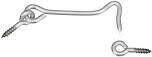 National Hardware N348-417 Stainless Steel Hook &amp; Eyes, 4&quot;