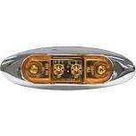 Peterson Mfg V168XA 2-Led Amber Clearance light w/Chrome Bezel
