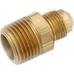 Anderson Metals 754048-0806 Brass Flare Adaptor, 1/2&quot;Flare X 3/8&quot;MPT