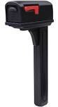 Gibralter GCL1000B Black Plastic Mailbox/Post Combo