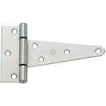 HD Steel T-Hinge, 8"  Zinc