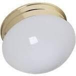 Boston Harbor F13BB01-68543L Polished Brass 1-Bulb Round Ceiling Light Fixture