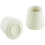 Shepherd Hardware 9122 White Rubber Chair Tip, 1-1/8&quot;