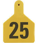 Z-Tag 700 2500-413 Yellow Calf Size Ear Tags, 51-75