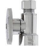 PlumbPak PP53PCLF Straight Shut Off Valve, 1/2FPT X 3/8C