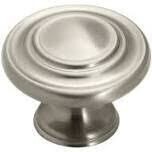 Amerock BP1586G10 Inspirations Satin Nickel 3-Rings Knob, 1-3/8"Dia