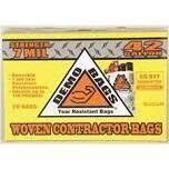 DemoBags DB42-20-SE-7M-V2 Construction Clean Up Trash Bags, 42-Gal. 7-Mil. 20Pk