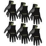 Flexzilla Palm-Coated Nitrile Dipped Gloves, 6Pk