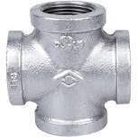 ProSource PPG180-25 Galv Pipe Cross, 1&quot;X1&quot;X1&quot;X1&quot;