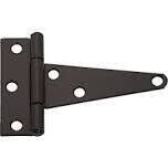 National Hardware N129-007 Black 4&quot; T-Hinges, 2Pk