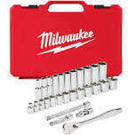 Milwaukee 3/8&quot; Drive 28PC Sae Ratchet &amp; Socket Set