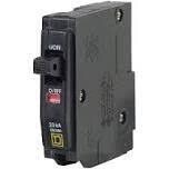 Square D QO120CP Circuit Breaker, 20A 1-Pole