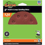 Gator 3723 H&amp;L Sanding Discs, 5&quot; 8-Hole 120G, 5Pk
