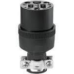 Eaton 222 Rubber Female Cord Plug, 3-Wire