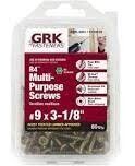 GRK 103105 R4 Frame/Deck Screw, 9X3-1/8&quot;  80Pk