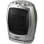 PowerZone PTC-903B Grey Electric Ceramic Oscillating Heater, 750/1500W