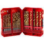 Milwaukee Shockwave Impact Ready Red Helix Titanium Drill Bit Set, 29Pc