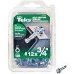 Teks 21336 Self-Drilling Screws, 12X3/4&quot;, 120Pk