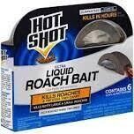 Hot Shot HG-95789 Liquid Roach Bait,  6Pk