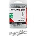 Arrow RSA1/8IP Aluminum Pop Rivets, 1/8&quot;X1/8&quot;, 100Pk