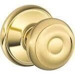 Schlage F40VGEO605 Brite Brass Hall/Passage Door Latch