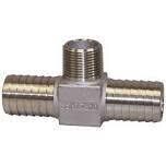 Merrill Mfg Stainless Steel Hydrant Tee, 1” Barb X3/4”MP