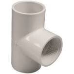 LASCO 402015BC PVC Sch40 Tee, 1-1/2&quot; SXSXFIP