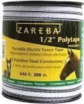 Zareba PT656WH-Z White Polytape, 1/2&quot;X656Ft