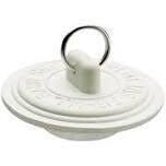 PlumbPak PP820-6 White Rubber Drain Stopper, 1-5/8&quot;-1-3/4&quot;