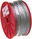 Campbell 7000427 Galv Aircraft Cable, 1/8&quot;,  340Lb WLL