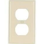 Eaton 2132LA Lt Almond Receptacle Cover, 1G  25Pk